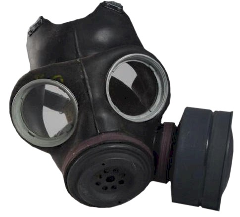 WW2 ORIGINAL BRITISH MK II GAS MASK P44 LIGHTWEIGHT RESPIRATOR