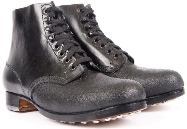 GERMAN WW2 WH LOW QUARTER BOOTS BLACK