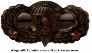 AMERICAN PARATROOPER JUMP WINGS BADGE ARMY STERLING 