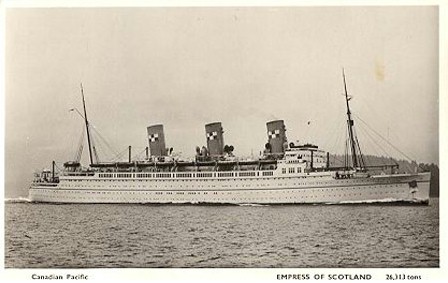 Empress of Scotland GOING OVERSEAS with Corporal Harry Winther 